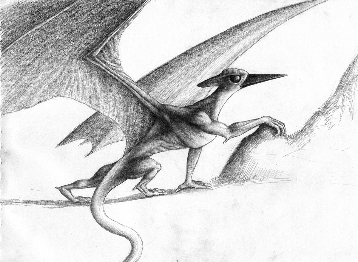 Lethrblaka Sketch by Christopher Paolini