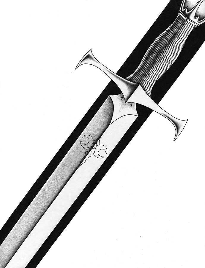 Zar'roc Sword, artwork by Christopher Paolini, project Zar'roc.