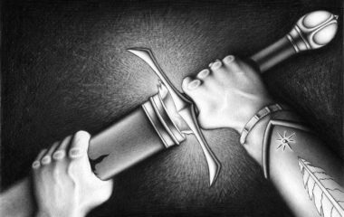 Brisingr Sword, artwork by Christopher Paolini