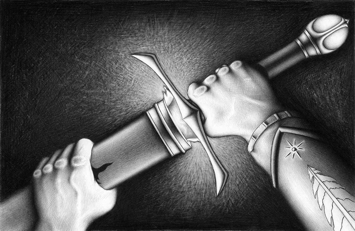 Brisingr Sword, artwork by Christopher Paolini