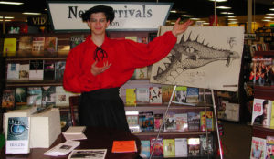 Christopher Paolini promoting the self-published edition of Eragon, publishing Eragon