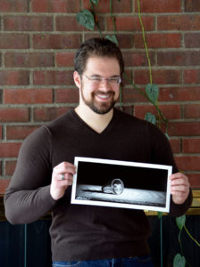 Christopher Paolini holding his print of Aren. Valentine's Aren Print