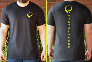 Fractalverse shirts, black back