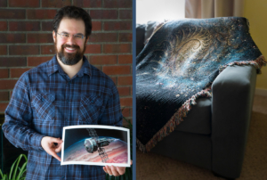 Galaxy Blanket and Wallfish Print