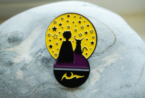 Witch and Werecat Pin