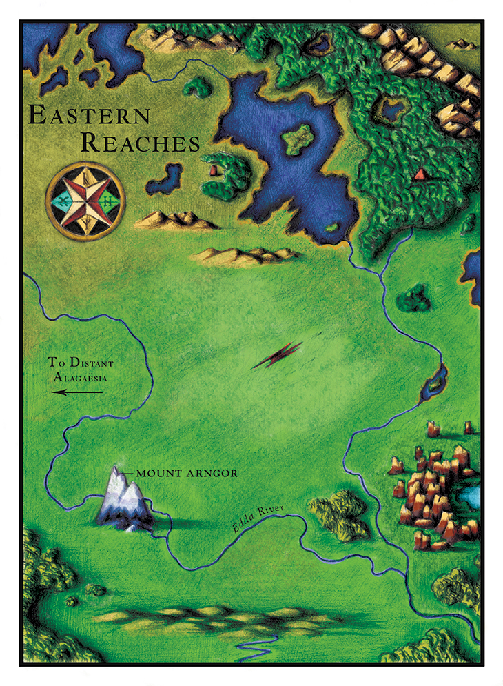 Map of the Eastern Reached of Alagaësia - The Fork, The Witch, and The Worm - Christopher Paolini