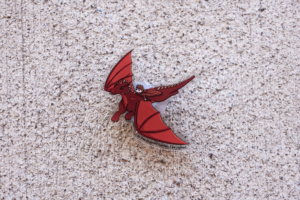 Red Dragon acrylic pin