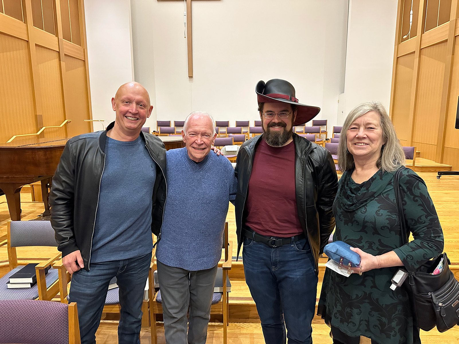 Christopher Paolini, Robin Hobb, and Terry Brooks in Seattle, Washington in November 2023. Murtagh Seattle 2023