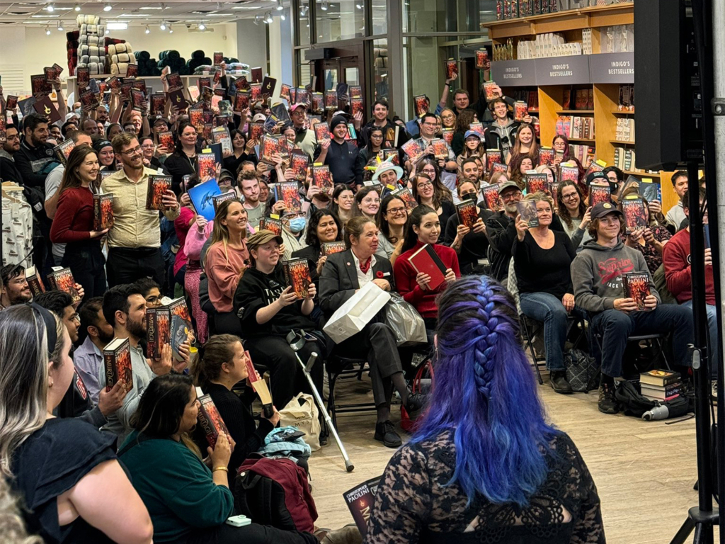 Audience at Murtagh event at Indigo Yorkdale in Toronto, Ontario, Canada, pic by Nerdy Nightly, Murtagh Toronto 2023