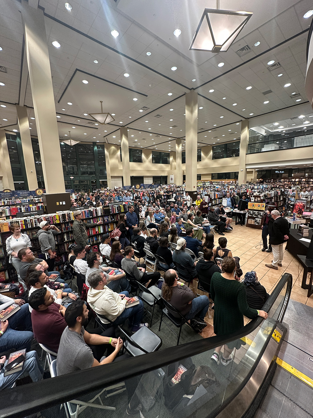 Christopher Paolini and Gerard Doyle in Barnes & Noble, in Clifton, New Jersey on November 7, 2023.
New Jersey 2023